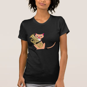 Kat dat de euphonium afspeelt t-shirt
