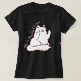 Kat dat de vinger geeft t-shirt