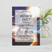 Kat dat dinosaurus unicorn in de ruimte rijdt kaart (Staand voorkant)