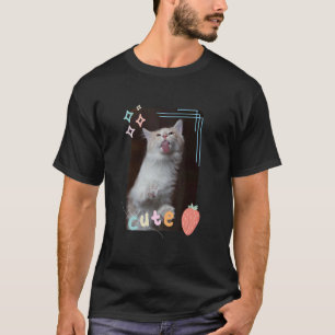 Kat dat een raam schopt, keukens en dieren t-shirt