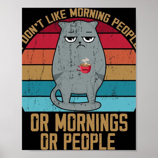 Kat dat ik 's ochtends haat, mensen en mensen poster (Voorkant)