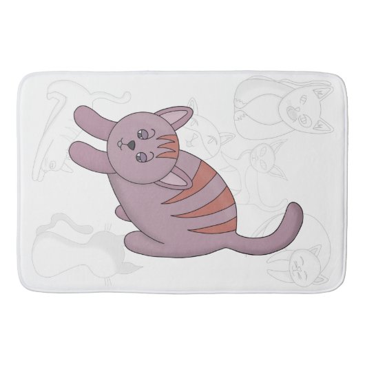 Kat dat klaar is om de dekbedding van een dekbed t badmat (Voorkant)