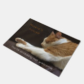 Kat dat op de sofa slapen deurmat (Schuin)