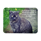 Kat dat op een Motivatie boeddhistische prijsopgav Magneet (Horizontaal)