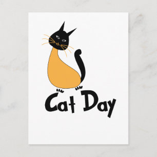 Kat Day Cute Kat Briefkaart