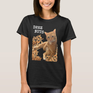 Kat DEEZ NOTEN grap met cashewnoten T-shirt