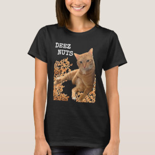 Kat DEEZ NOTEN grap met cashewnoten T-shirt