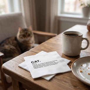 Kat Definitie Zelfstandig Naamwoord Grappige Katte Servet