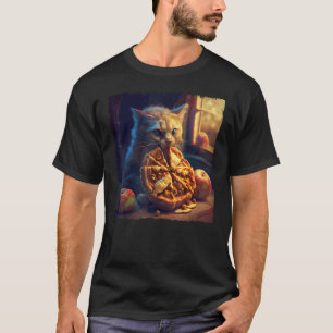 Kat die appeltaart bijt t-shirt