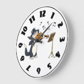 Kat die de Violin Clock speelt Grote Klok (Hoek)