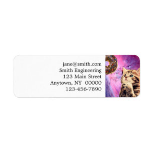 Kat die donut wil etiket