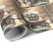 Kat die een bad neemt cadeaupapier (Rol Hoek)