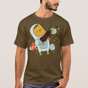 Kat die geweld afspeelt in ruimtekatten in ruimtea t-shirt