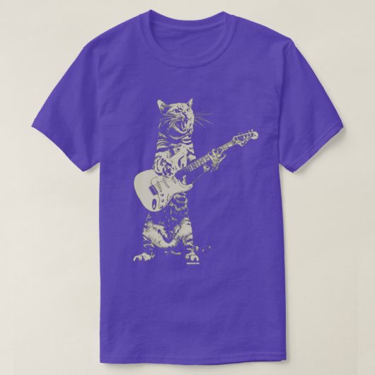 Kat die gitaar speelt t-shirt (Design voorkant)