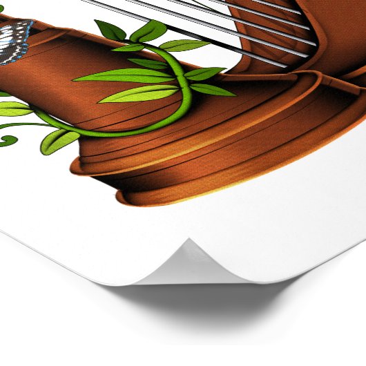 Kat die Harp speelt Poster (Hoek)