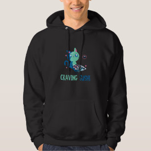 Kat die naar Aziatisch eten verlangt Japans Sushi Hoodie