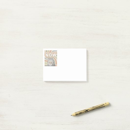 Kat die nu koffie nodig heeft post-it® notes (Op bureau)