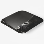 Kat die zich in schaduwen verbergt papieren bordje (Gebogen)