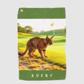 Kat Dier Golf Handdoek (Voorkant)