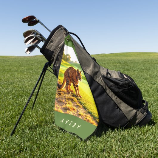 Kat Dier Golf Handdoek (Groen)