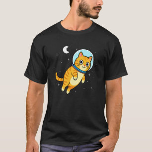 Kat Dierenliefhebber Astronaut Ruimte Maan Moeder T-shirt