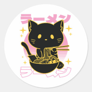 Kat-dierenvoeding Ronde Sticker