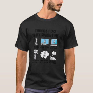 kat dingen doen in vrije tijd katten kitten dier d t-shirt