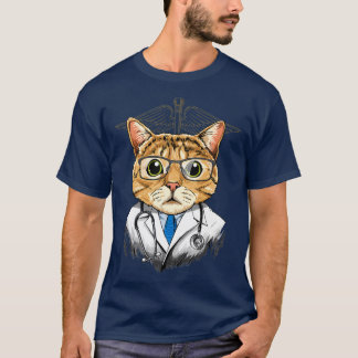 Kat Doctor Vet Veterinarian Dierenvriend T-shirt