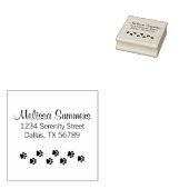 Kat Dog Pet Paw Printeradres Rubberstempel (Gestempeld)
