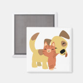 Kat & Doggy cartoon magnet Magneet (Voorkant / Achterkant)