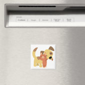 Kat & Doggy cartoon magnet Magneet (Insitu (Vaatwasser))