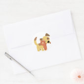 Kat & Doggy cartoon sticker (Envelop)