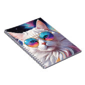 Kat draagt bril in de ruimte notitieboek (Rechterzijde)