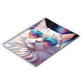 Kat draagt bril in de ruimte notitieboek (Linkerzijde)