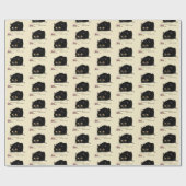 Kat draaiend cadeaupapier (Vlak)