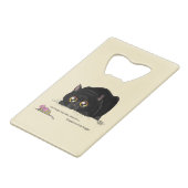 Kat draaiend kredietkaart flessenopener (Voorkant Gekanteld)