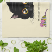 Kat draaiend theedoek (Gevouwen)