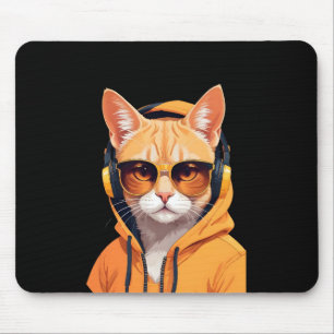 Kat Dragen Hoodie Grappig Cool Dier Karakter Kunst Muismat