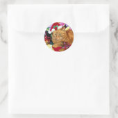 Kat Dragen Sinterklaas Pet - Sticker (Tas)
