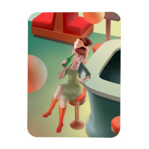 Kat Drink bier in bar Magneet