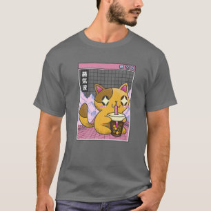 Kat Drink brabbelTea Boba Japan Otaku Anime 80S T-shirt