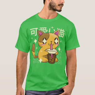 Kat Drink Bubble Tea Drink Japan T-shirt