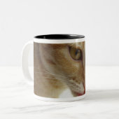 Kat drink melk tweekleurige koffiemok (Voorkant links)