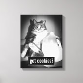 Kat Drink melk van Jug Canvas Afdruk (Voorkant)