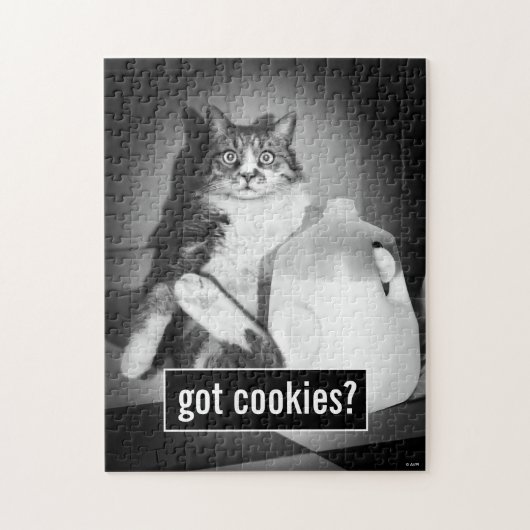 Kat Drink melk van Jug Legpuzzel (Verticaal)