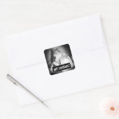 Kat Drink melk van Jug Vierkante Sticker (Envelop)