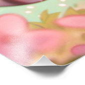 Kat dromen met vlindervleugels foto afdruk (Hoek)