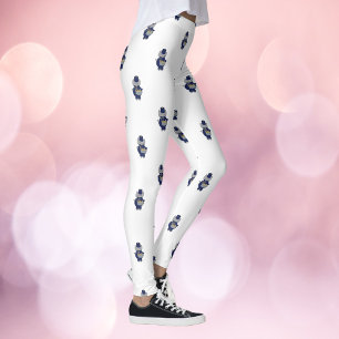 Kat Drumma Marching Band Navy Blauwe Gouden Patroo Leggings