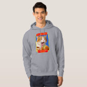 Kat Eating Cheeseburger Hoodie (Voorkant volledig)