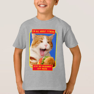 Kat Eating Cheeseburger T-shirt